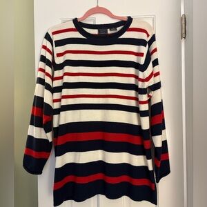 Vintage Laura Scott Rolled-neck Striped Sweater